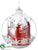 Reindeer Ball Ornament - White Red - Pack of 4