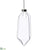 Glass Crystal Shape Ornament - Clear - Pack of 12