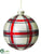 Ball Ornament - Cream Red - Pack of 6
