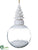 Tree Ball Ornament - Clear White - Pack of 6
