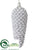 Pine Cone Ornament - White Antique - Pack of 6