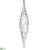 Glass Finial Ornament - Clear - Pack of 6