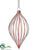 Finial Ornament - Red White - Pack of 12