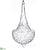 Glass Finial Ornament - Clear - Pack of 2