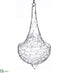 Silk Plants Direct Glass Finial Ornament - Clear - Pack of 2