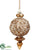 Finial Ornament - Gold Antique - Pack of 12