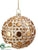 Ball Ornament - Gold Antique - Pack of 6