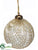 Ball Ornament - Gold Clear - Pack of 6
