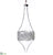 Glittered Finial Ornament - Clear Glittered - Pack of 6