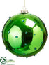 Silk Plants Direct Ball Ornament - Green - Pack of 12