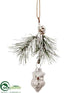 Silk Plants Direct Owl Ornament - White - Pack of 12