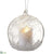 Glass Ball Ornament With Candle - Clear Ice - Pack of 12