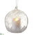 Glass Ball Ornament With Candle - Clear Ice - Pack of 12