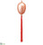 Glass Egg Ornament With Tassel - Coral - Pack of 6