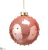 Silk Plants Direct Glittered Dots Glass Ball Ornament - Pink Gold - Pack of 4