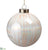 Glass Ball Ornament - Cream Pink - Pack of 4