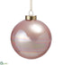 Silk Plants Direct Glass Ball Ornament - Pink Pearl - Pack of 4