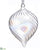 Glass Finial Ornament - Clear Iridescent - Pack of 4