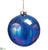 Glass Ball Ornament - Purple Blue - Pack of 4