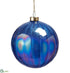 Silk Plants Direct Glass Ball Ornament - Purple Blue - Pack of 4