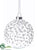 Ball Ornament - Clear White - Pack of 6