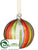 Ball Ornament - Red Green - Pack of 6