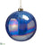 Glass Ball Ornament - Purple Blue - Pack of 6