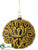 Ball Ornament - Black Gold - Pack of 2