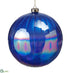 Silk Plants Direct Glass Ball Ornament - Purple Blue - Pack of 2