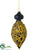 Finial Ornament - Black Gold - Pack of 2