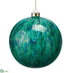 Silk Plants Direct Glass Ball Ornament - Green - Pack of 6