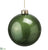Glittered Glass Ball Ornament - Green - Pack of 6