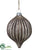 Mercury Glass Onion Ornament - Brown Antique - Pack of 6
