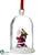 Santa Ornament - Red Green - Pack of 2