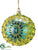 Modern Jewel Tones Glass Finial Ornament - Peacock - Pack of 2