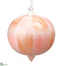Silk Plants Direct Glass Onion Ornament - Pink Coral - Pack of 6