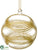 Ball Ornament - Clear Gold - Pack of 6