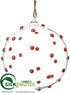 Silk Plants Direct Ball Ornament - Clear Red - Pack of 1