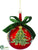 Glass Christmas Tree Ball Ornament - Red Green - Pack of 6