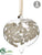 Glass Laced Onion Ornament - Gold Clear - Pack of 6