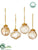 Ball, Onion Ornament - Clear Gold - Pack of 2