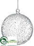 Silk Plants Direct Ball Ornament - Clear - Pack of 6