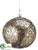 Ball Ornament - Silver Antique - Pack of 2