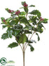 Silk Plants Direct Holly Bush - Green Variegated - Pack of 6
