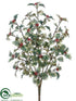 Silk Plants Direct Holly Bush - Gold Green - Pack of 12