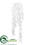 Silk Plants Direct Aspargus Fern Garland - White - Pack of 6