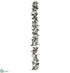 Silk Plants Direct Silver Brushed Plastic Holly Garland With Berries - Green Silver - Pack of 6