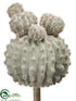 Silk Plants Direct Barrel Cactus Pick - Green Gray - Pack of 4