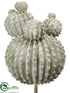 Silk Plants Direct Barrel Cactus Pick - Green Gray - Pack of 1