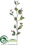 Silk Plants Direct Holly Spray - Green Red - Pack of 12
